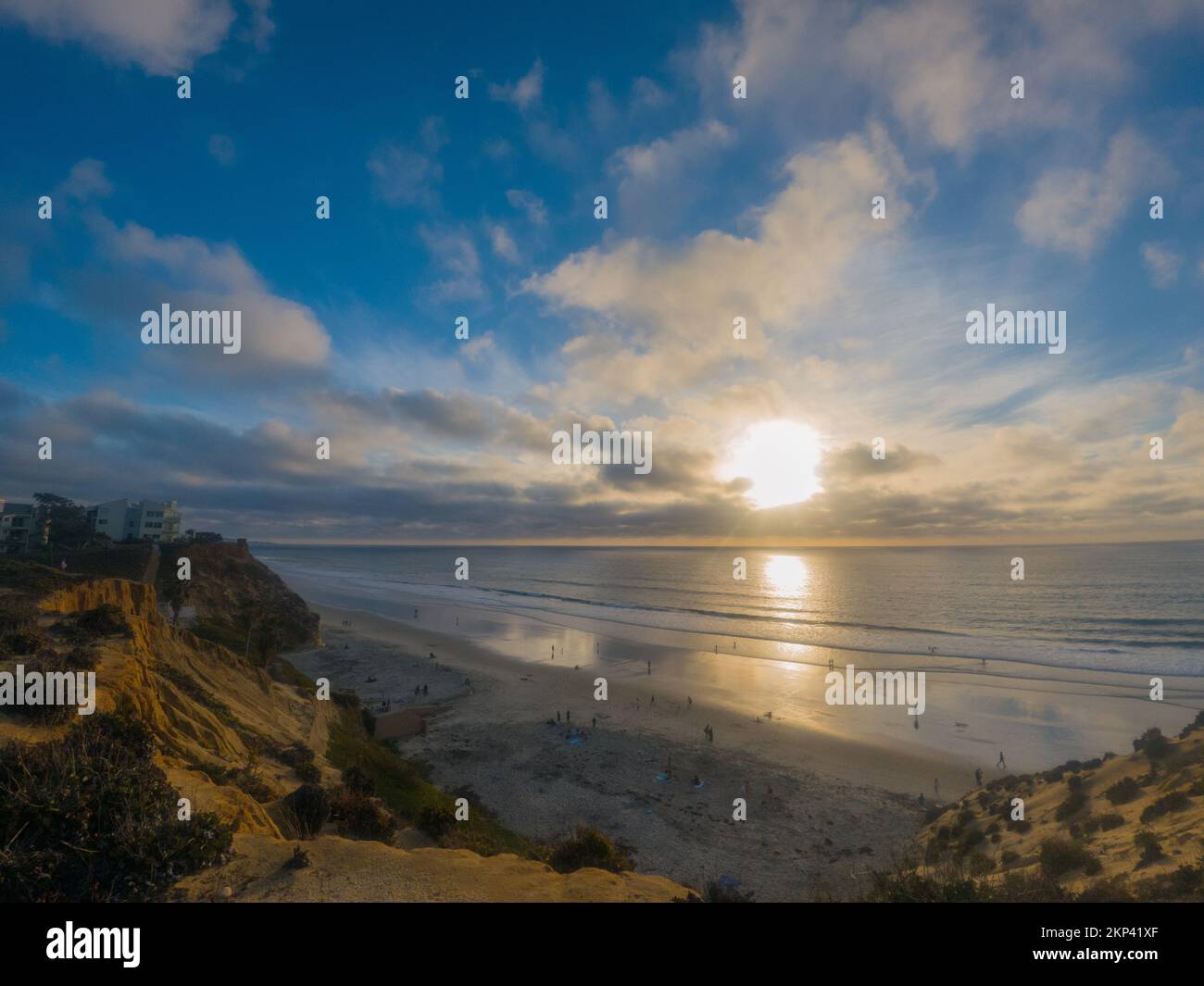 Solana Beach, CA, USA. 25th Mar, 2021. The sunset in Solana Beach