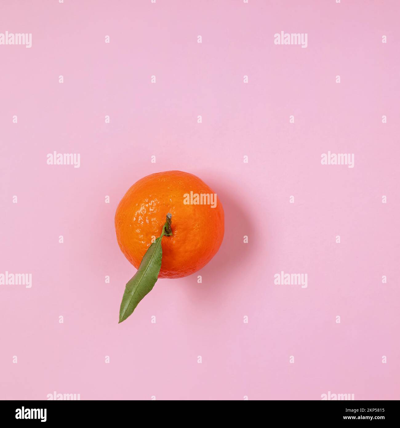 Mandarin orange on pink background Stock Photo - Alamy