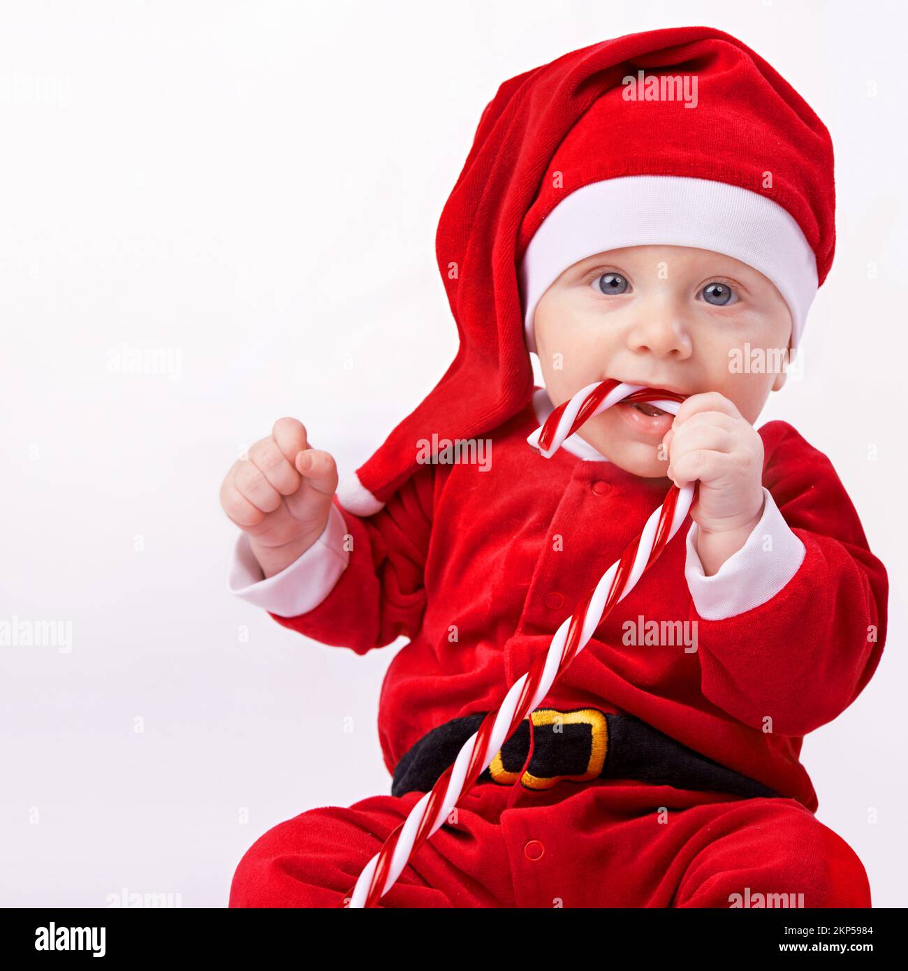 The biggest gift of all. Studio shot of a little boy dressed up in a