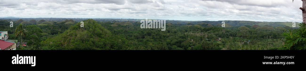 A panoramic aerial view of a green forest Stock Photo - Alamy