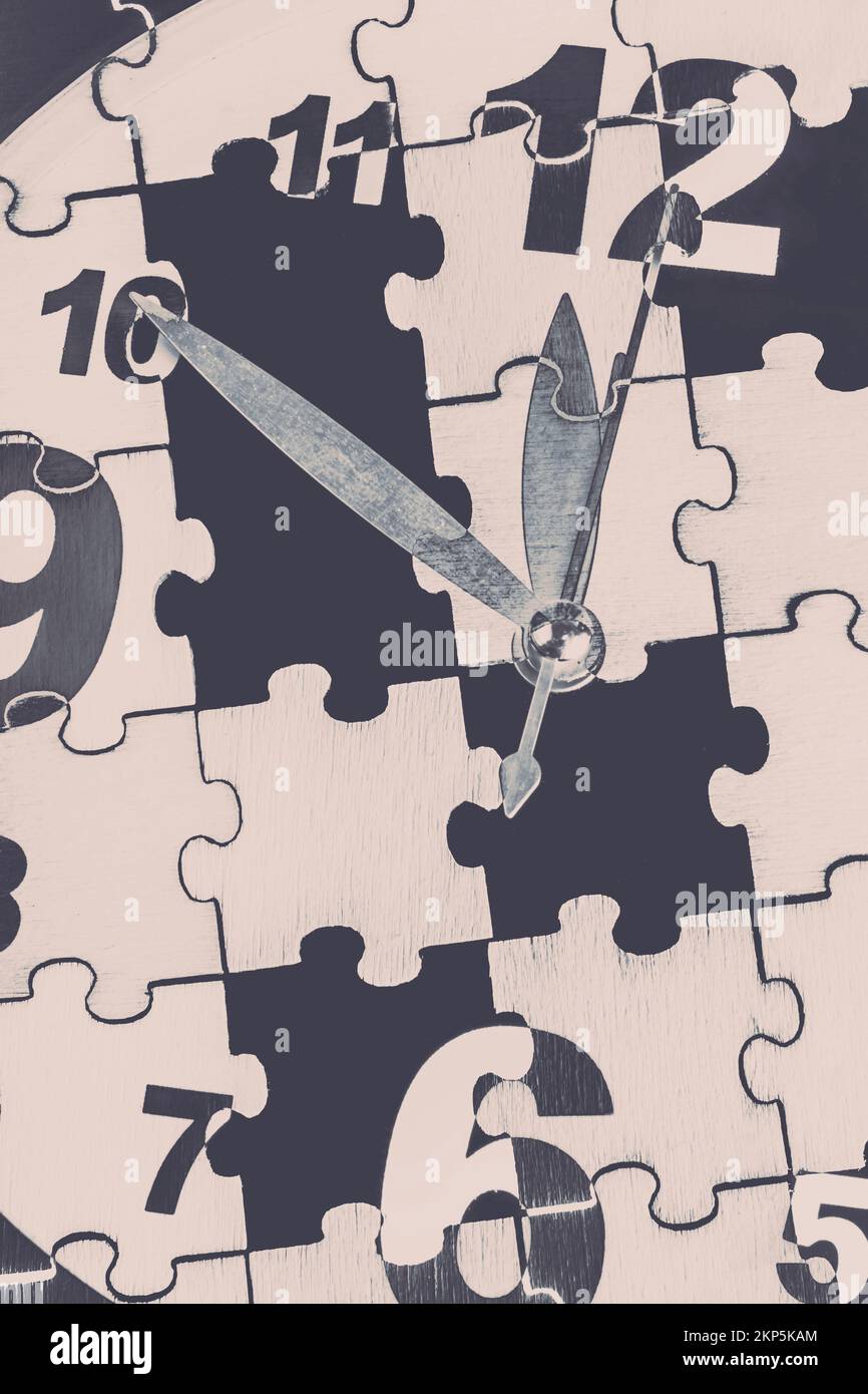 Vintage fine art photo of an illusory clock metaphor in fantasy time