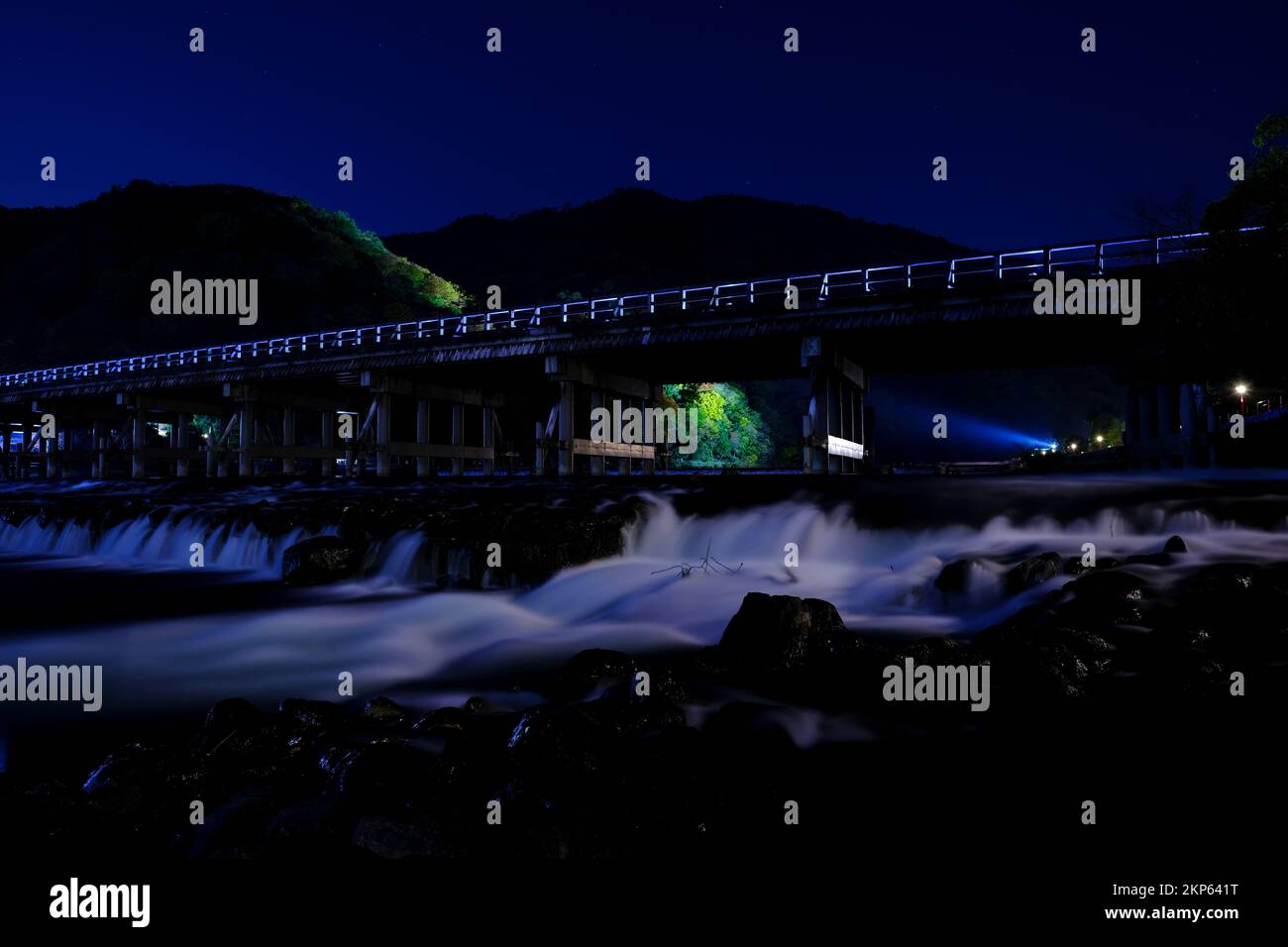 The Togetsu Bridge in Kyoto's Arashiyama district. The bridge's name
