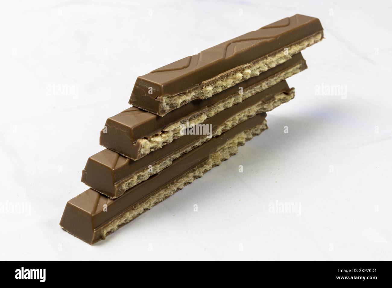 Chocolate wafers covered and filled with chocolate Stock Photo Alamy