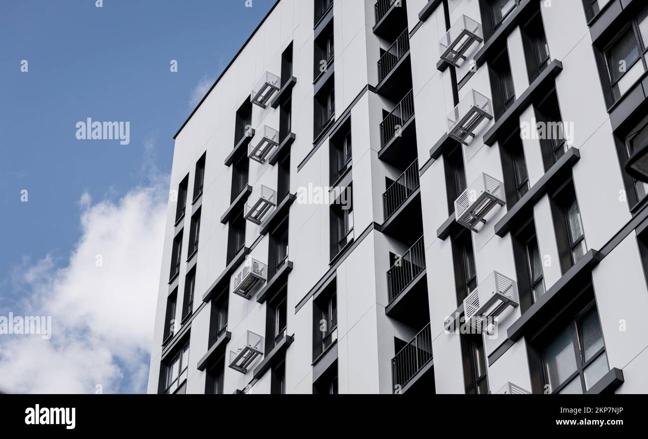 View of Modern, Luxury Apartment Building. architectural construction Stock ...