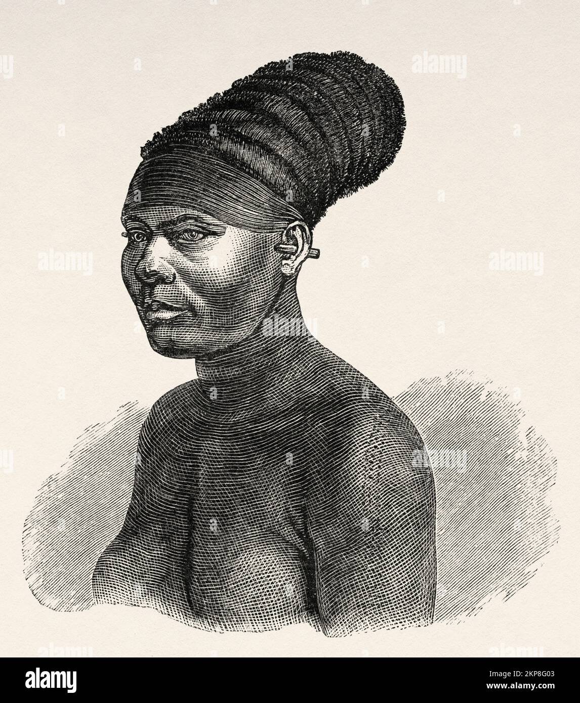 Mombuttu woman, Democratic Republic of the Congo. Africa. Heart of 
