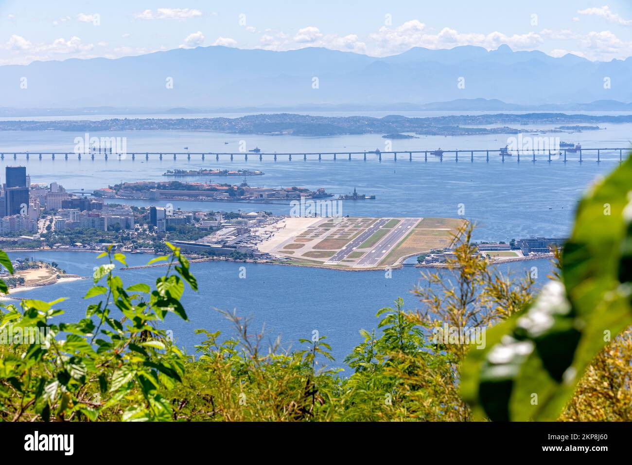 Airport on the sea coast in Rio de Janeiro Stock Photo