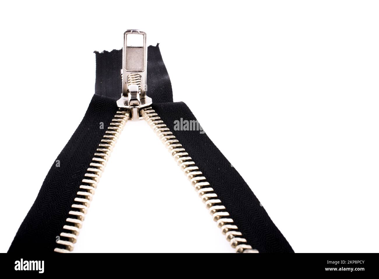 Color zipper on a white background Stock Photo