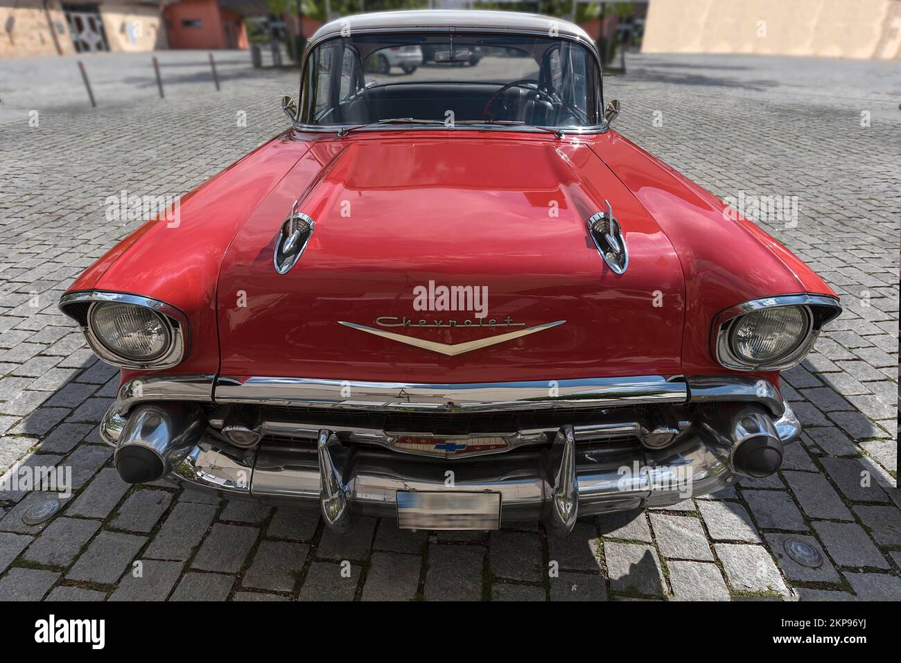Front view of Chevrolet Belair, American classic car, built 1953 to 1975, Bavaria, Germany, Europe Stock Photo