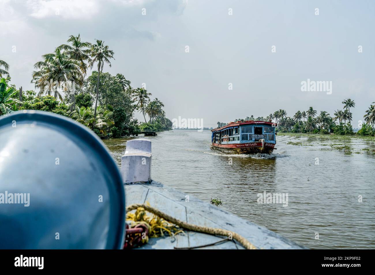 Alleppey, India. 26th Nov, 2022. A ship has during the boat ride from
