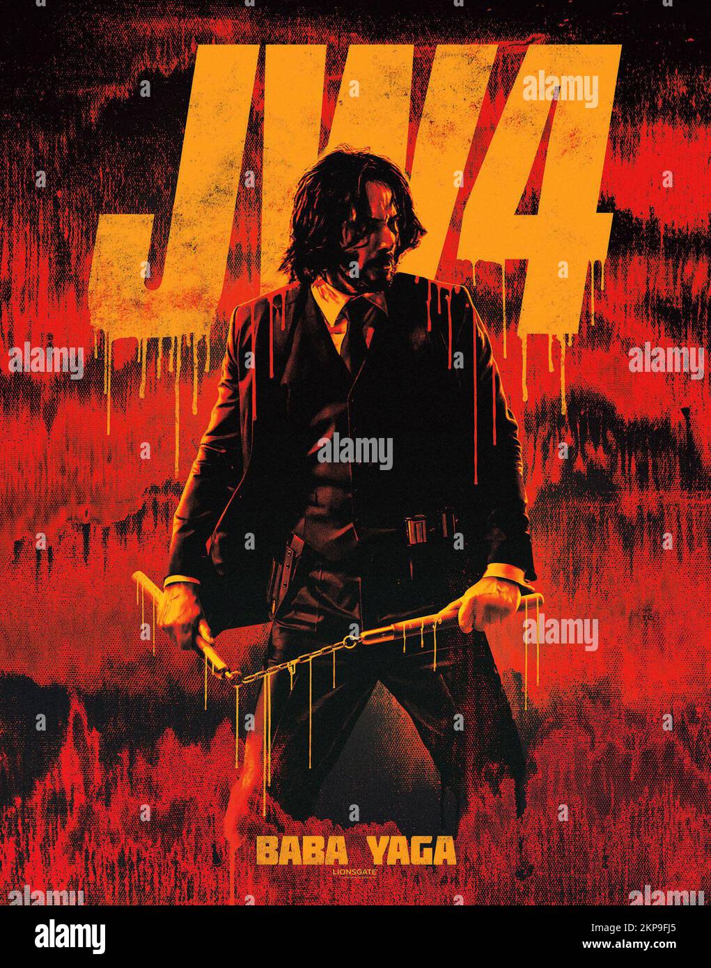 JOHN WICK: CHAPTER 4, US poster, Keanu Reeves, 2023. Illustration by  Mexifunk / © Lionsgate / Courtesy Everett Collection Stock Photo - Alamy