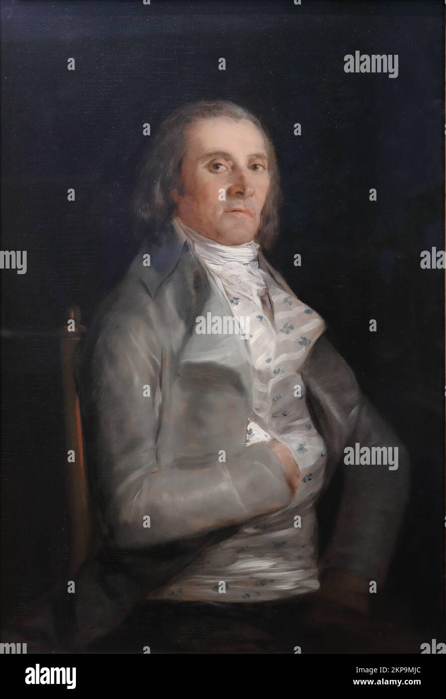 Don Andrés del Peral by Spanish romantic painter Francisco de Goya at the National Gallery, London, UK Stock Photo