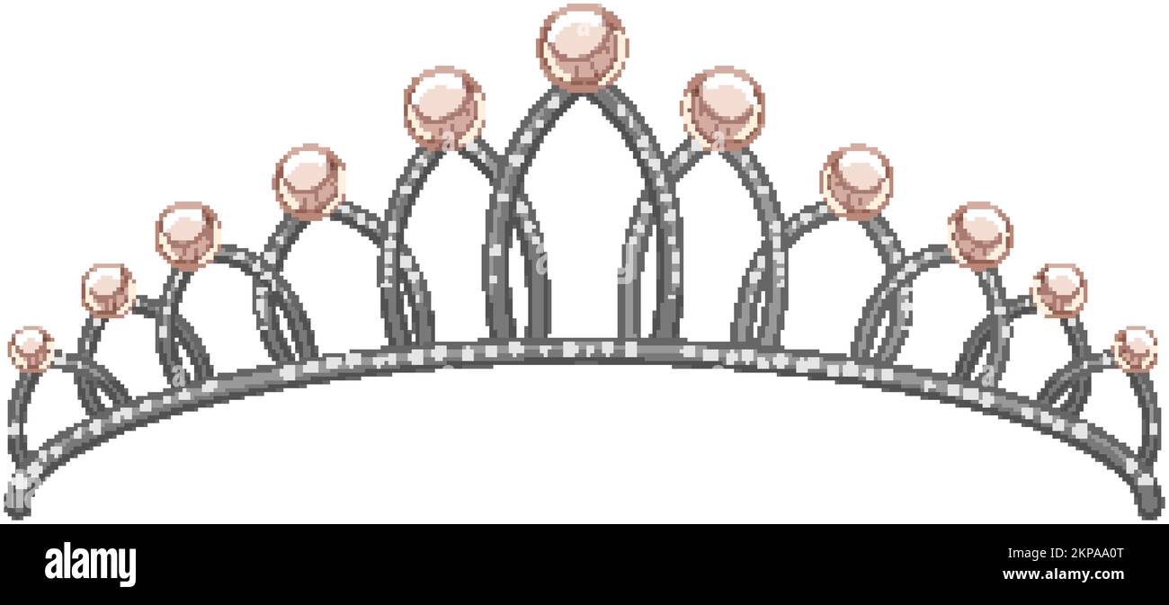 beauty tiara crown cartoon vector illustration Stock Vector Image & Art