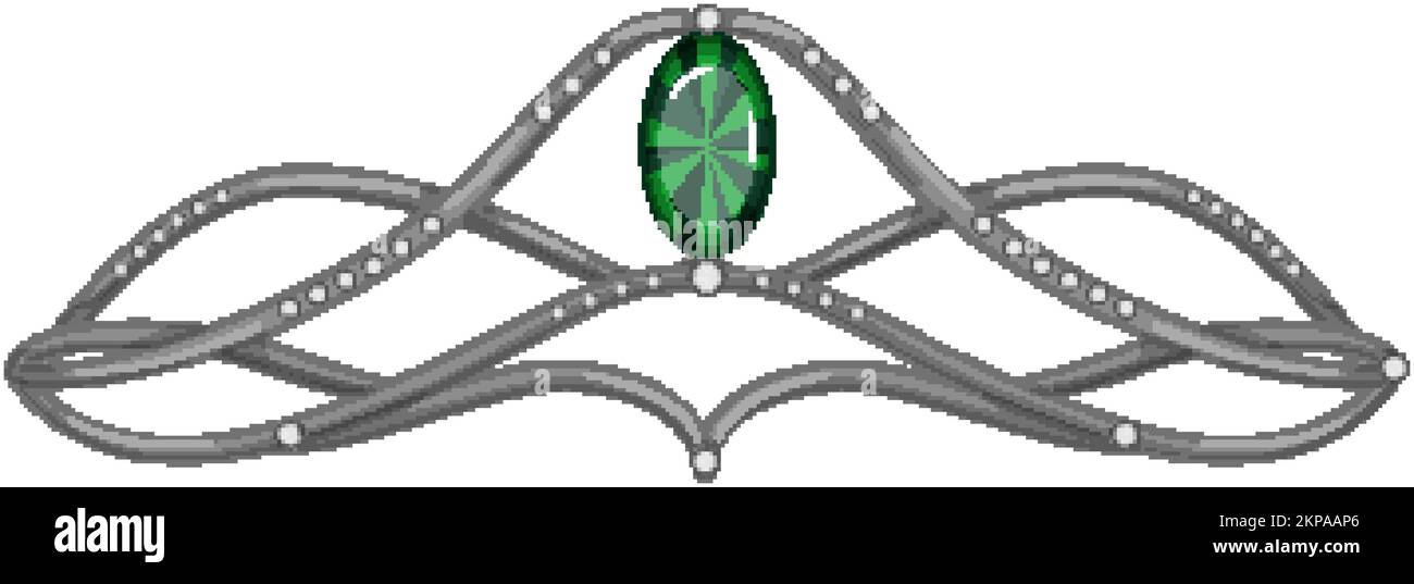 decoration tiara crown cartoon vector illustration Stock Vector Image