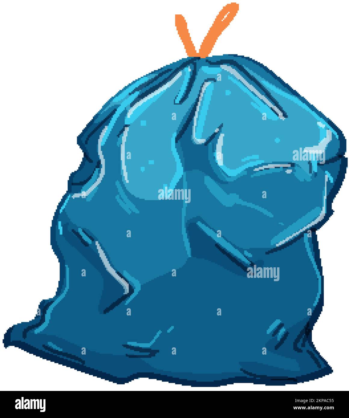 container trash bag cartoon vector illustration Stock Vector Image