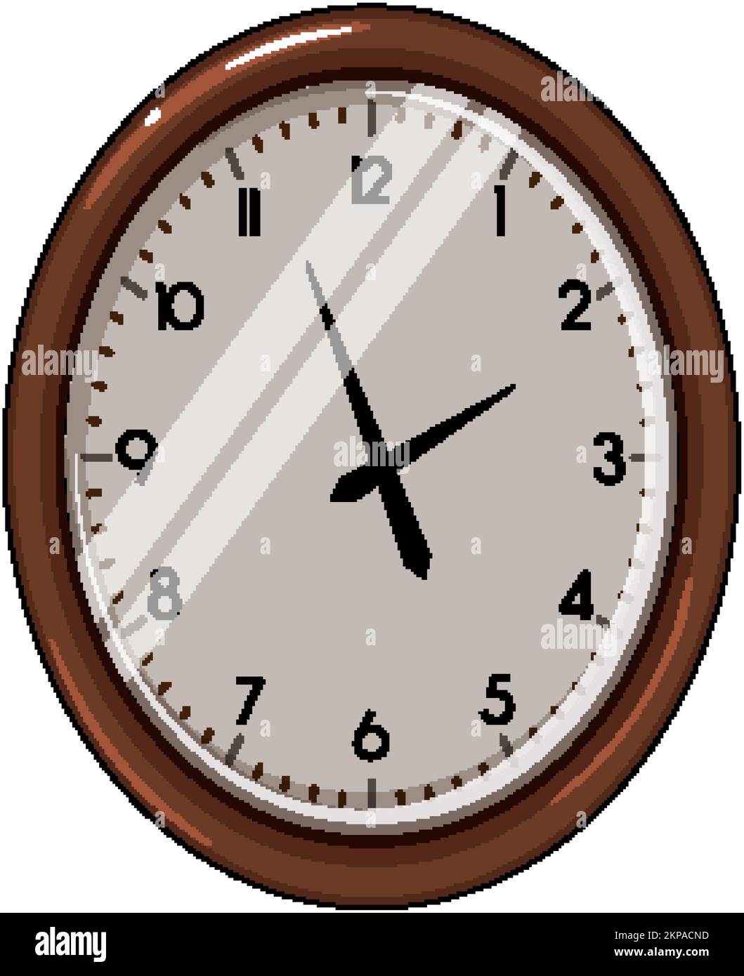 modern wall clock cartoon vector illustration Stock Vector Image & Art Alamy