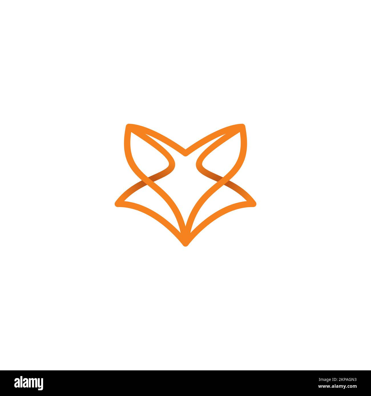 Fox Line Logo. Fox Simple Design. Animal Logo Design Stock Vector