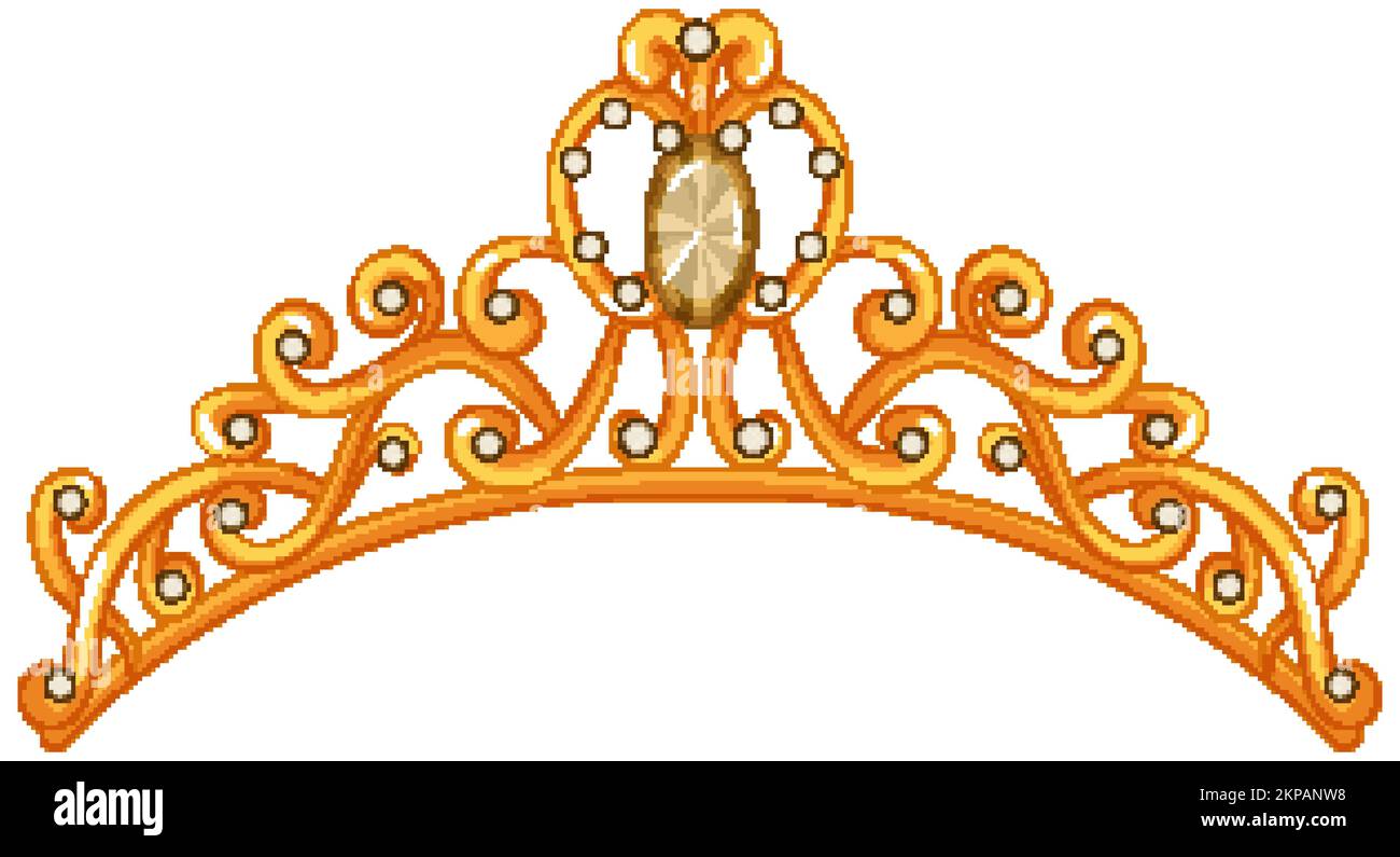 princess tiara crown cartoon vector illustration Stock Vector Image & Art -  Alamy