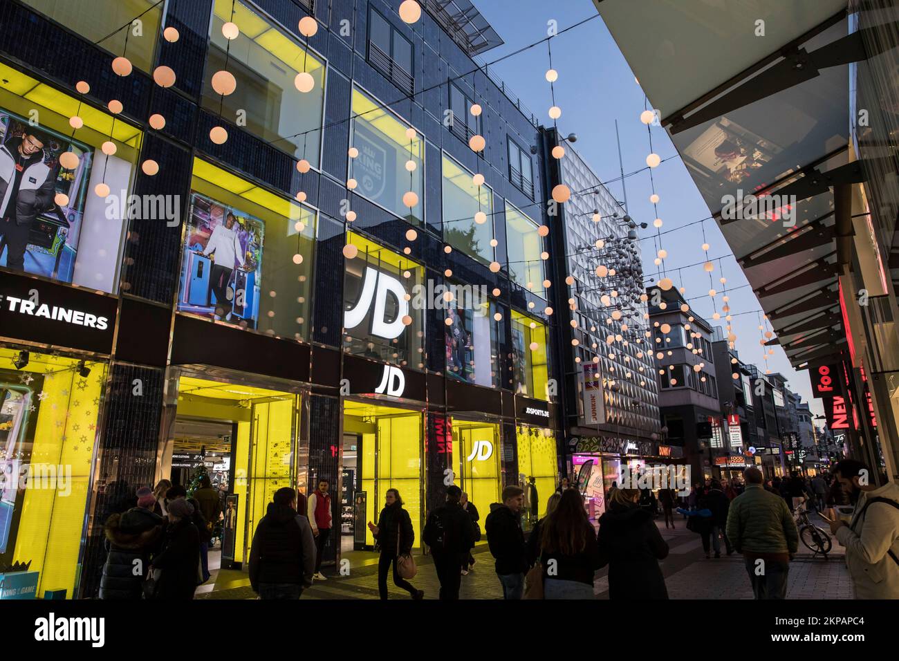 JD Sports Fashion store at the shopping street Hohe Strasse, Cologne ...