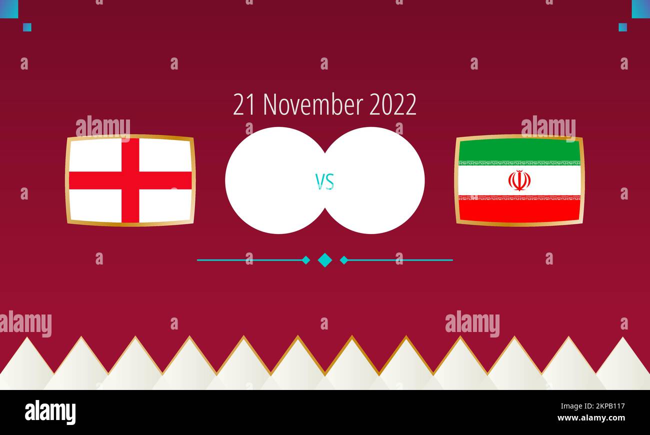 England vs Iran football match, international soccer competition 2022