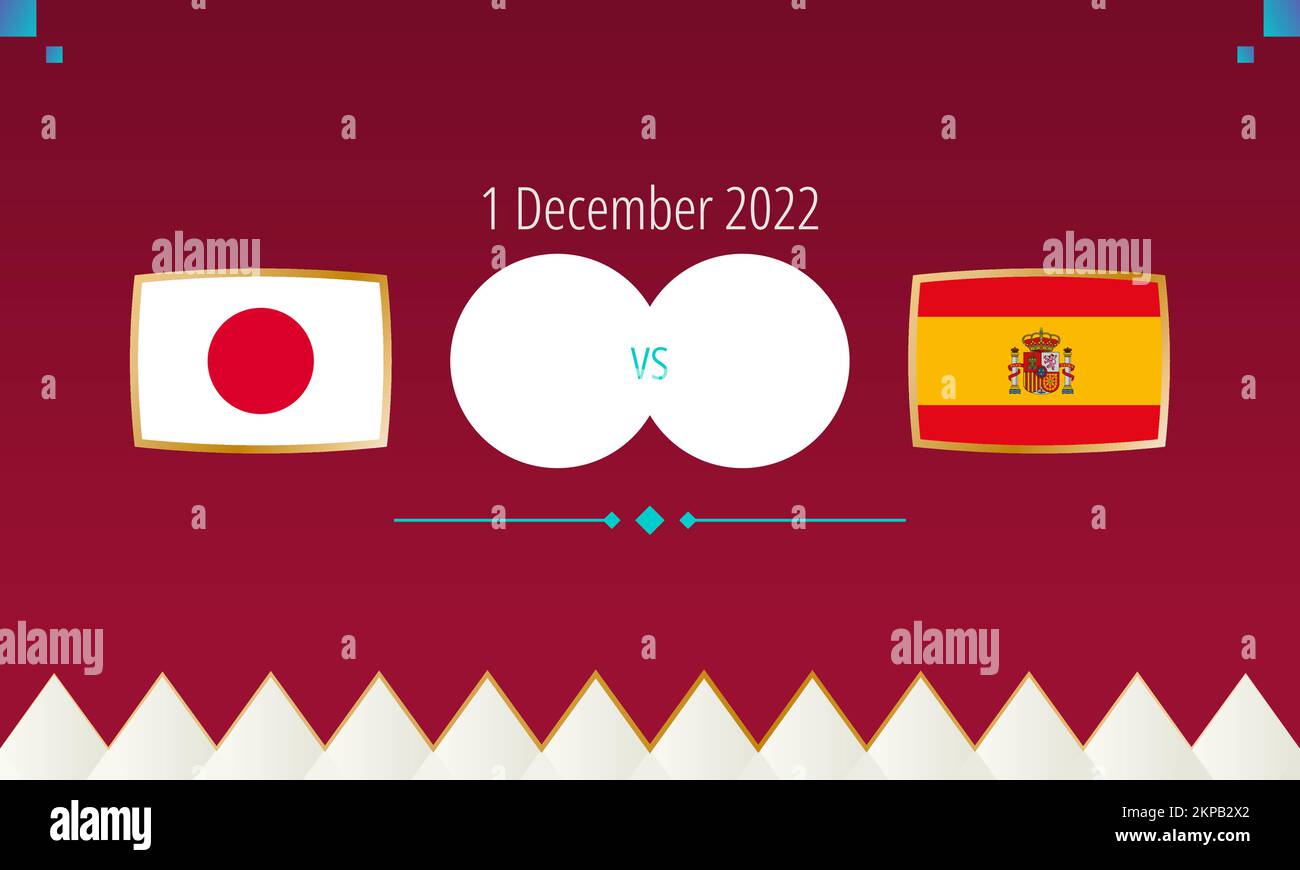 Japan vs Spain football match, international soccer competition 2022