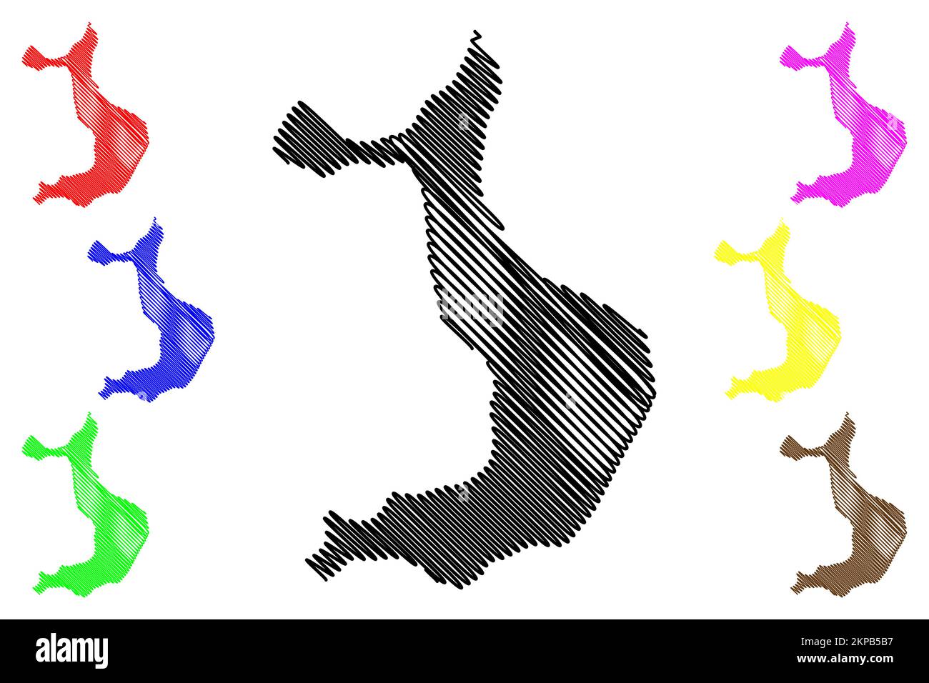 Wolf island Republic of Ecuador - Wolf Island Republic Of Ecuador Pacific Ocean Latin Or South America Galapagos Islands Archipielago De Colon Map Vector Illustration Scribble S 2KPB5B7 