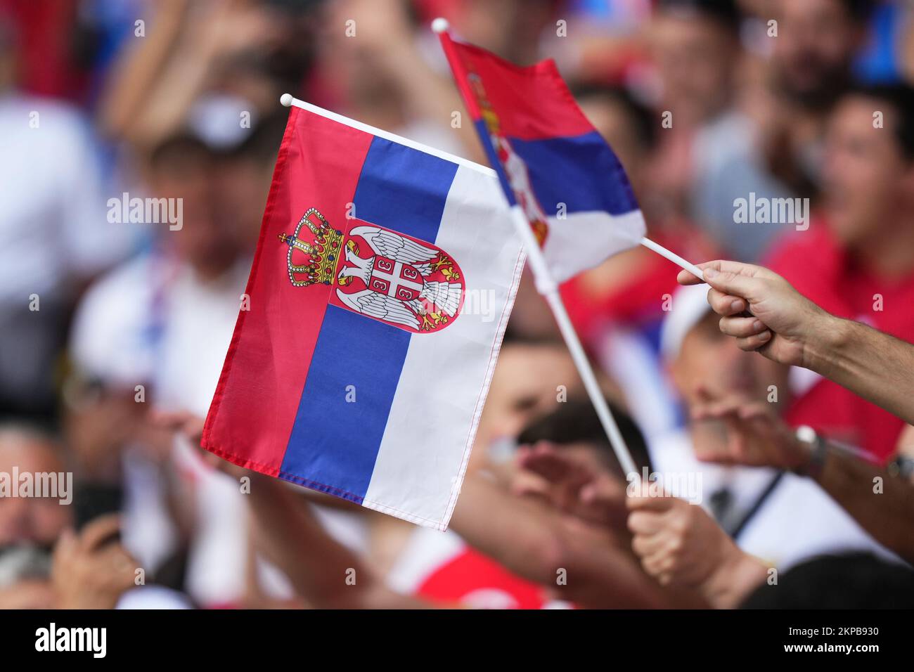 Serbia flag during the FIFA World Cup Qatar 2022 match, Group G