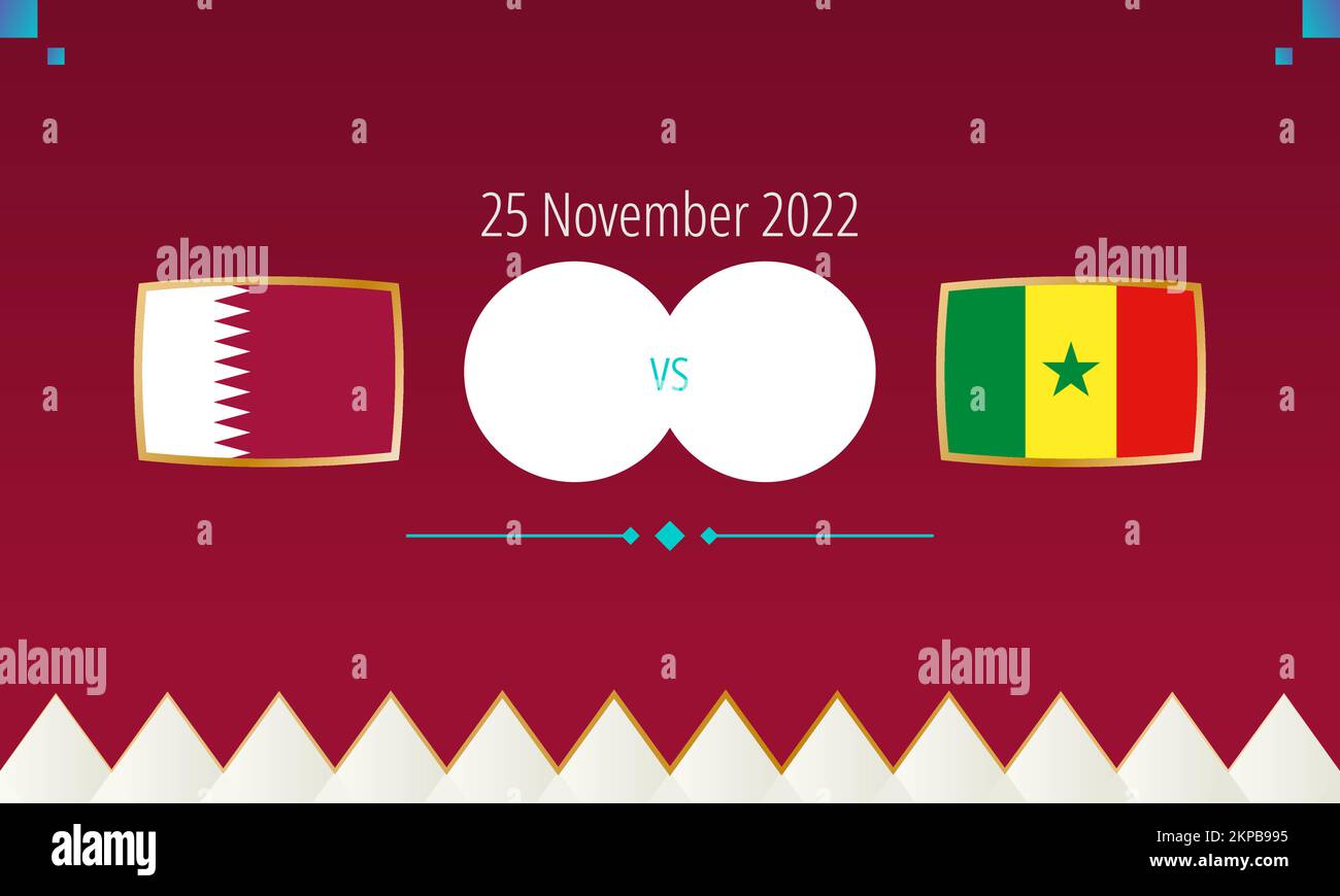 Qatar vs Senegal football match, international soccer competition 2022