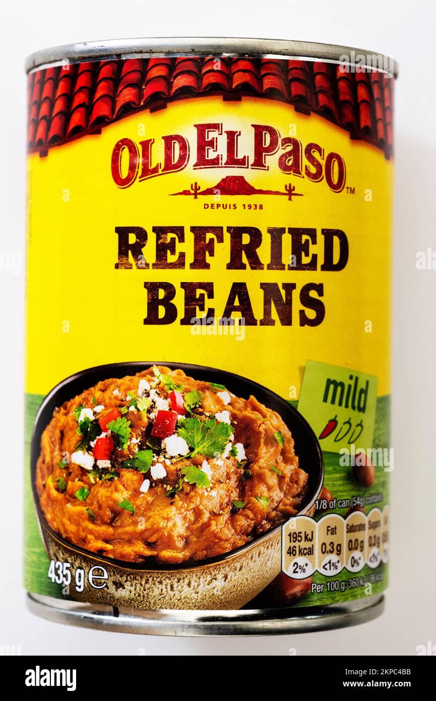 Old El Paso refried beans Stock Photo Alamy