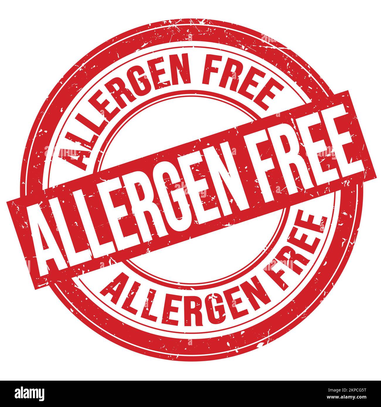 ALLERGEN FREE text written on red round grungy stamp sign Stock Photo ...