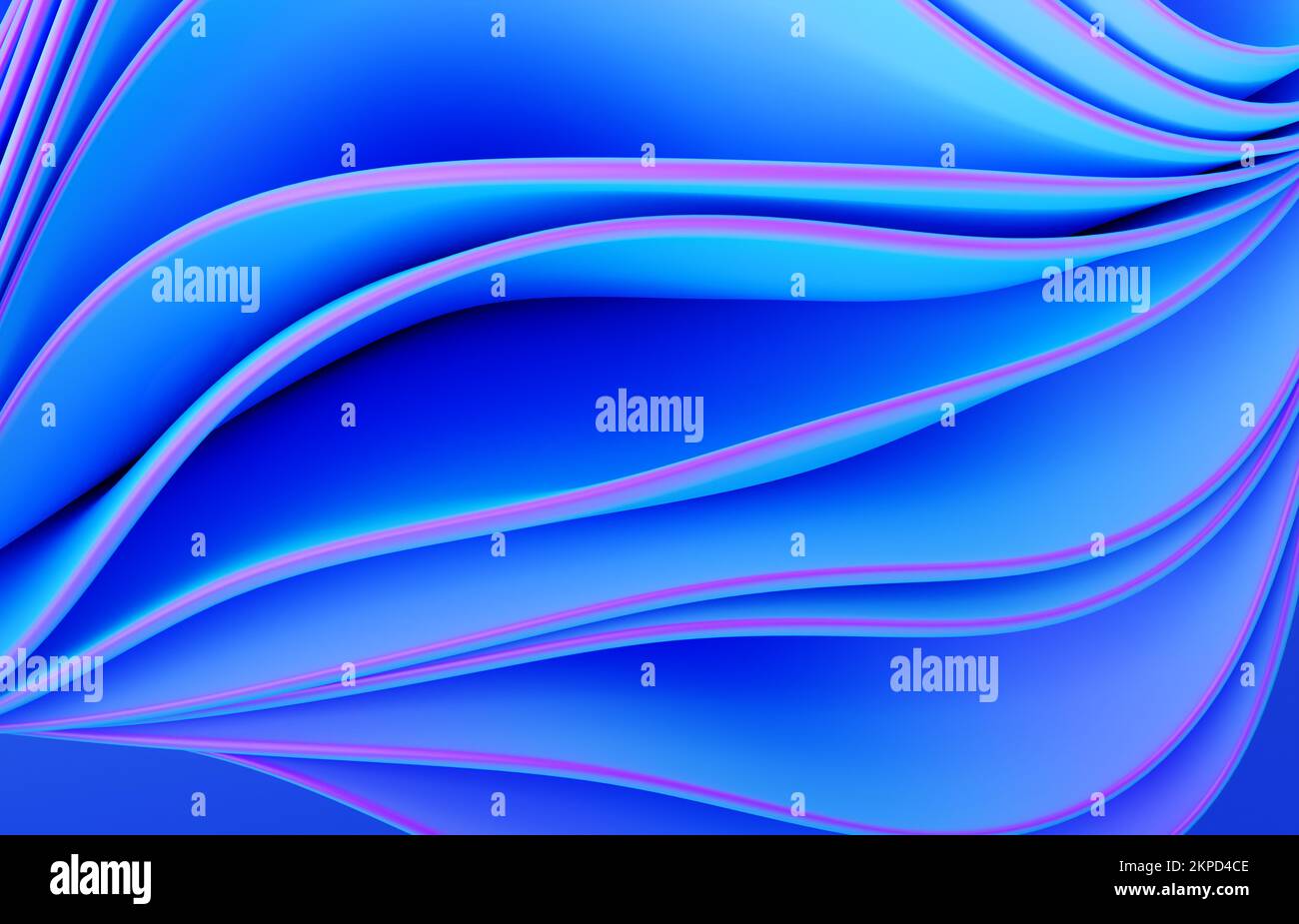 Abstract modern neon, blue, violet colors background with ruffle