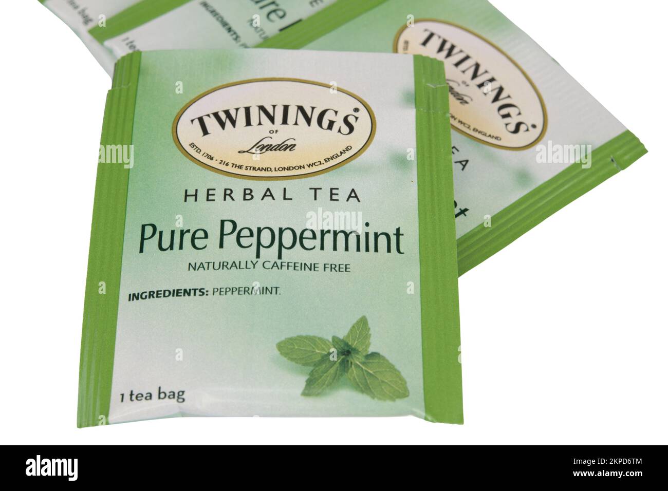 Twinings Peppermint Herbal Tea Stock Photo