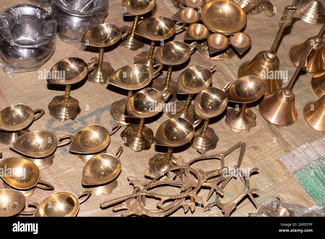Art in bronze and brass dates from remote antiquity. These important metals are alloys, bronze composed of copper and tin and brass of copper and zinc Stock Photo