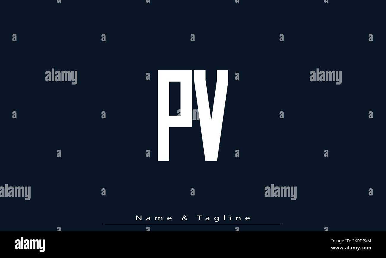 Alphabet letters Initials Monogram logo PV , VP Stock Vector