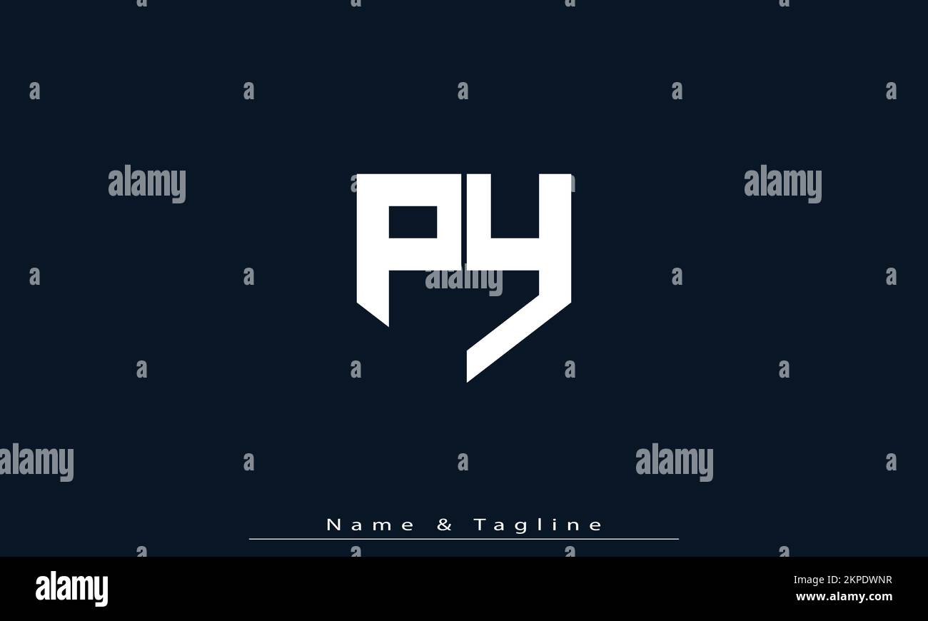 Alphabet letters Initials Monogram logo PY , YP Stock Vector