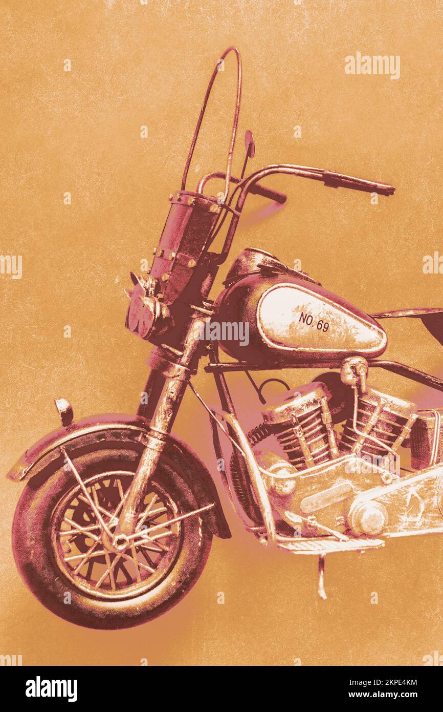 Old motorcycle posters hi-res stock photography and images - Alamy