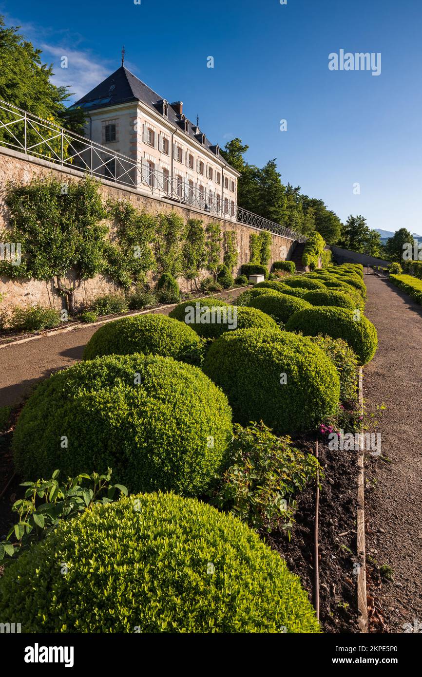Botanical Conservatory of Gap-Charance and the gardens of the Charance Domain (designated a Remarkable Garden of France). Hautes-Alpes (Alps), France Stock Photo