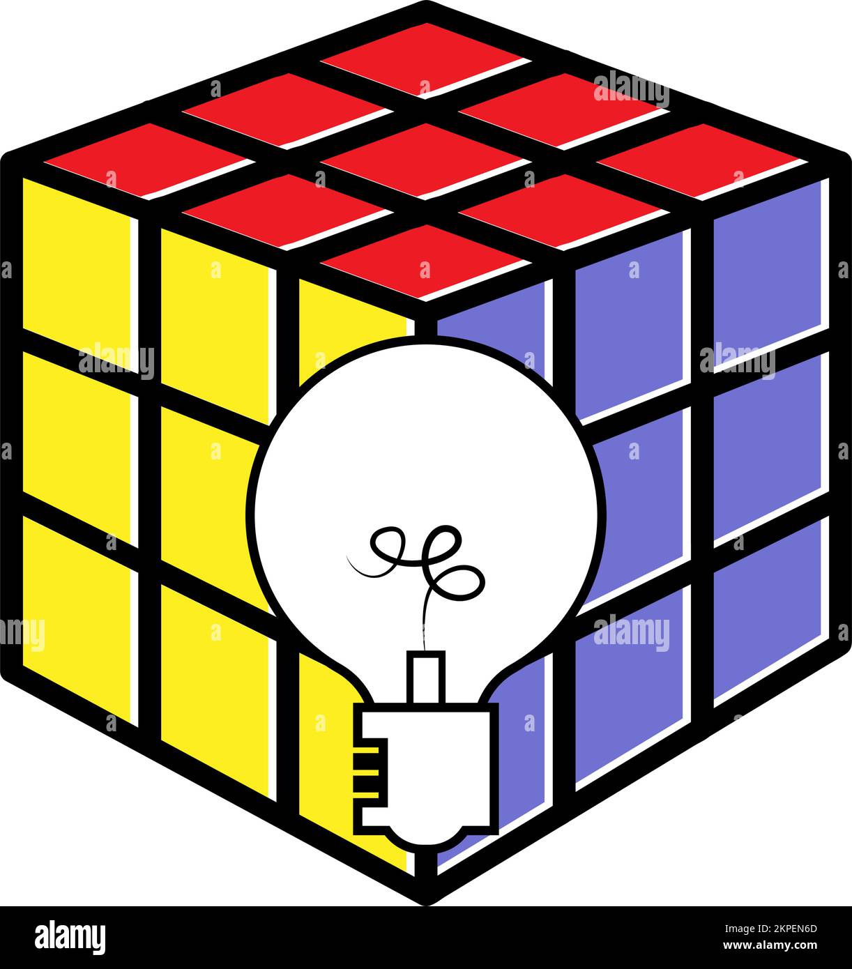 this is rubik cube vector illustration Stock Vector