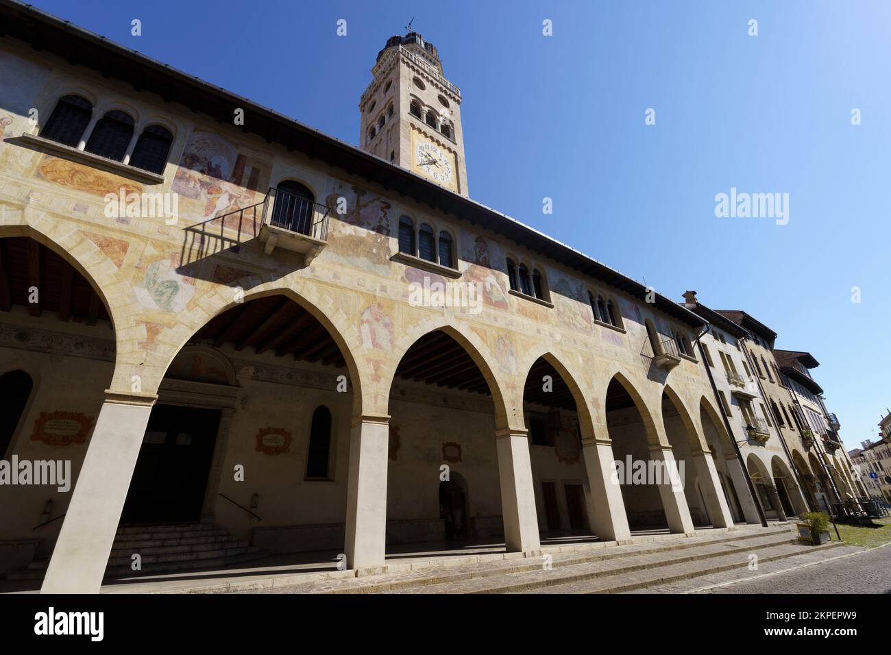 Exterior of the historic Duomo of Conegliano, Treviso province, Veneto, Italy Stock Photo