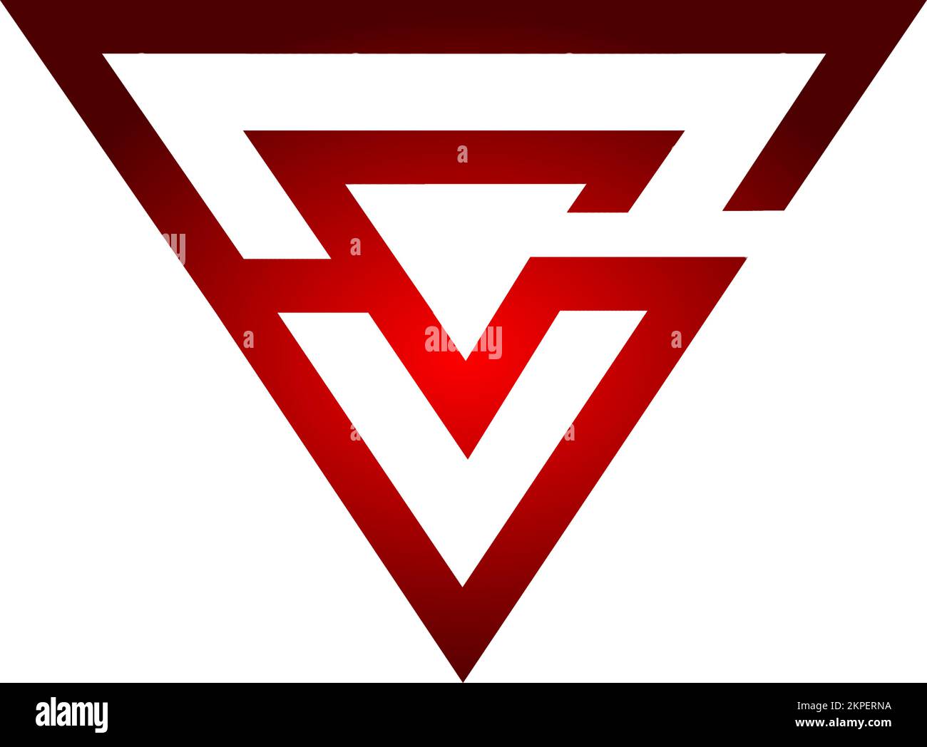 Inverted Red Triangle Logo
