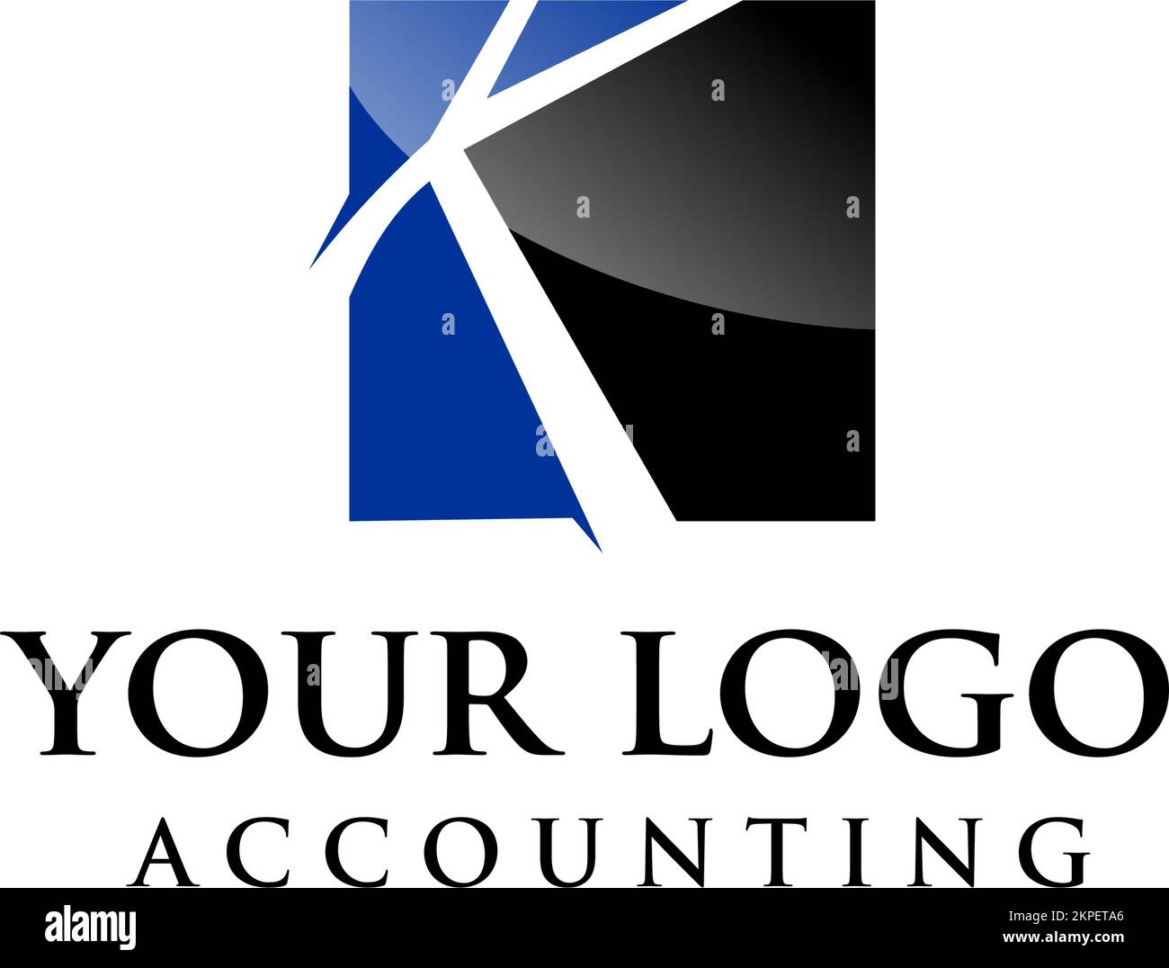 A vector logo design in a shape of the letter K with the company name ...