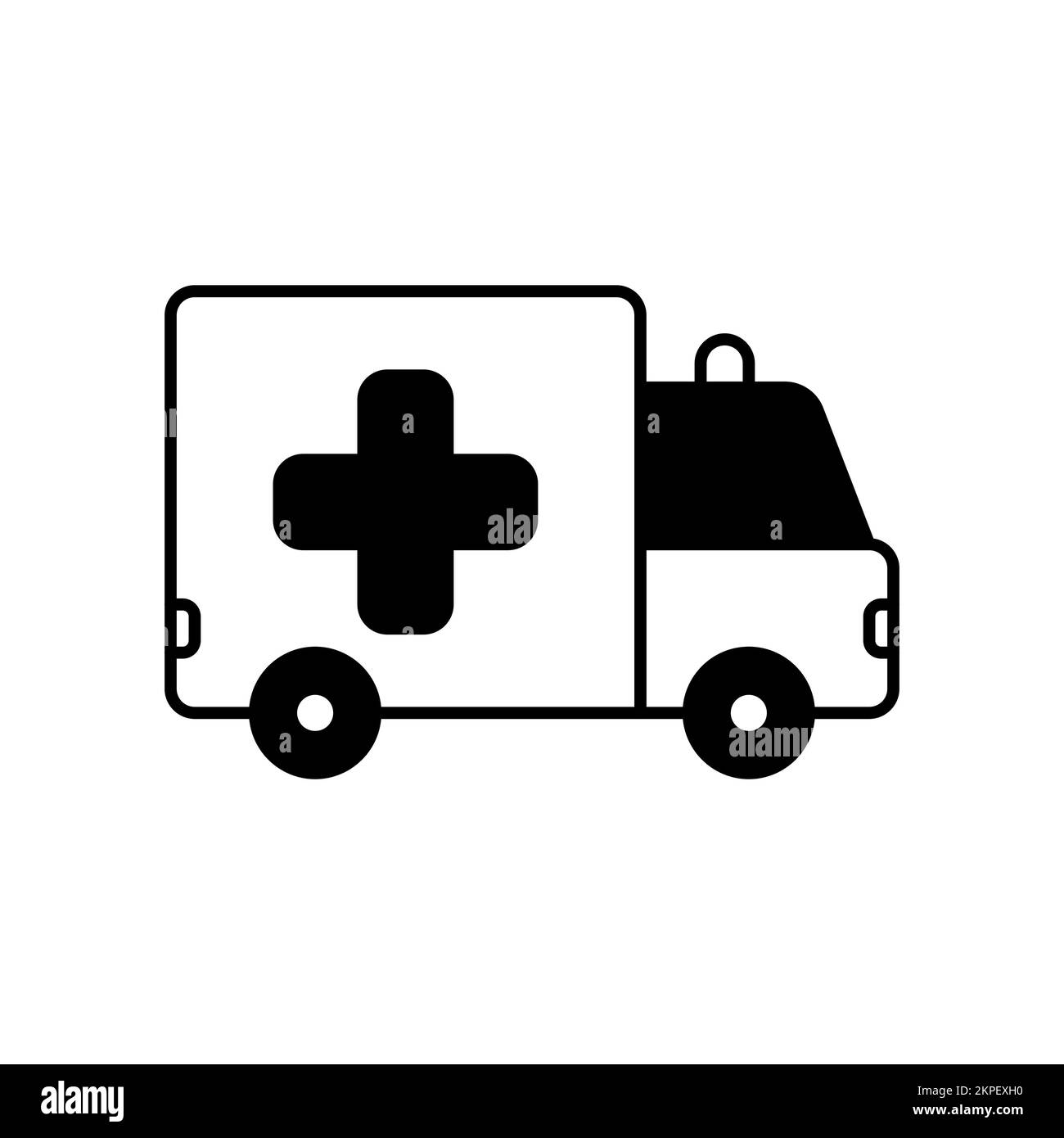 Ambulance Car Icon, Deal With Emergencies With an Ambulance. Stock Vector