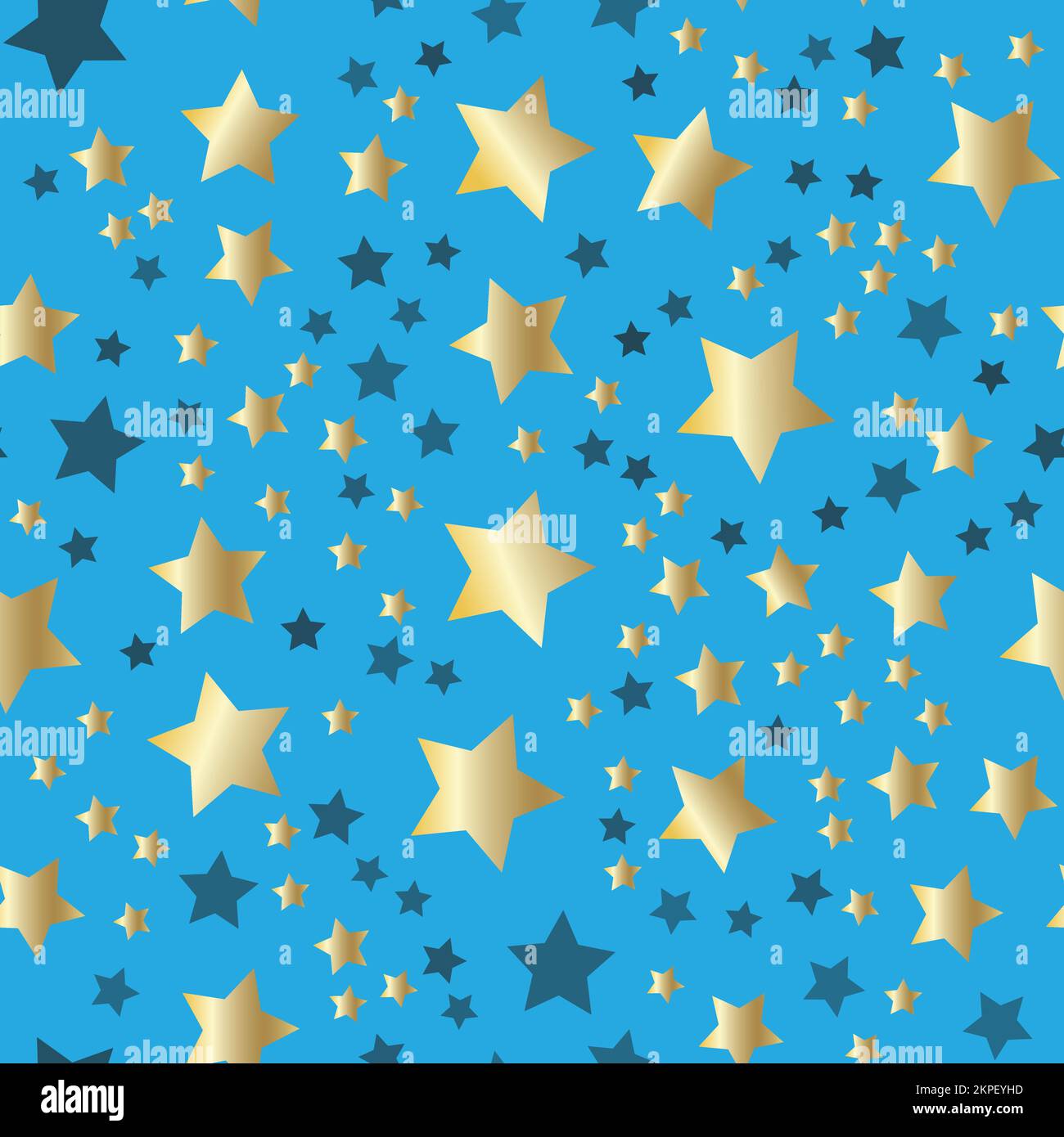 Golden stars background. Night sky seamless pattern Stock Vector Image ...