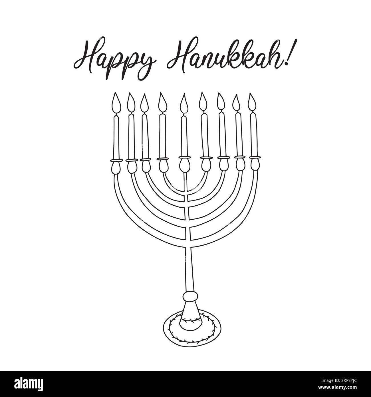 Happy hanukkah greeting card stock vector image art alamy