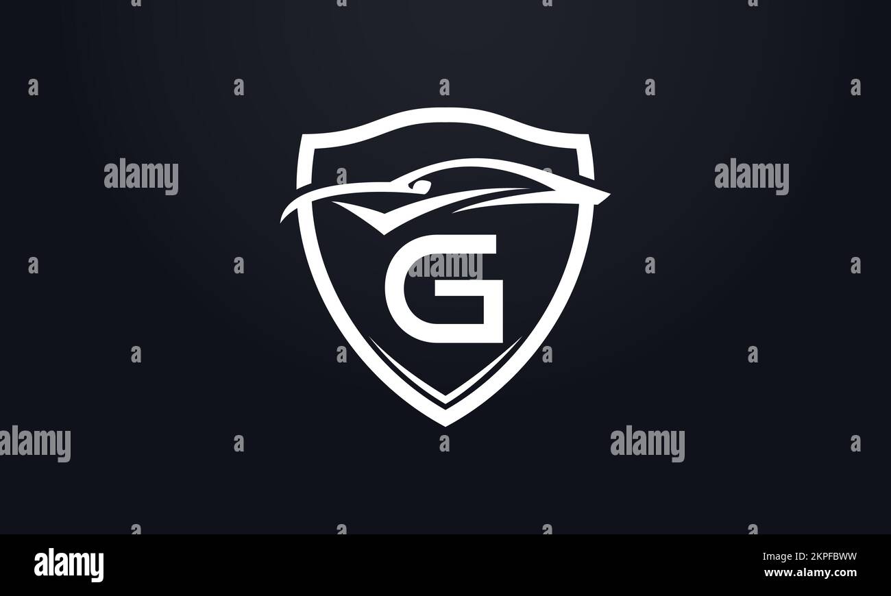 Automotive car logo design vector and shield sign with car auto service