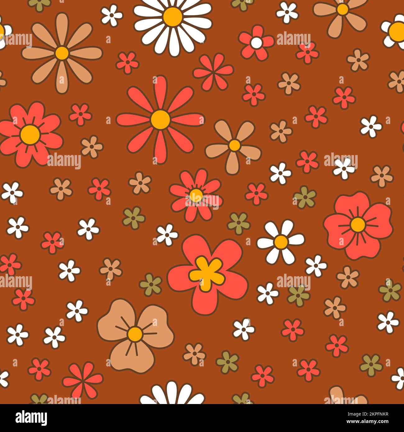 Flower seamless pattern, blooming botany print Stock Vector Image & Art ...