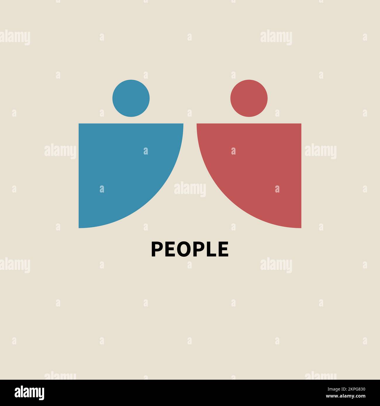 Family, friends geometric logo. Couple concept, man and woman, marriage ...