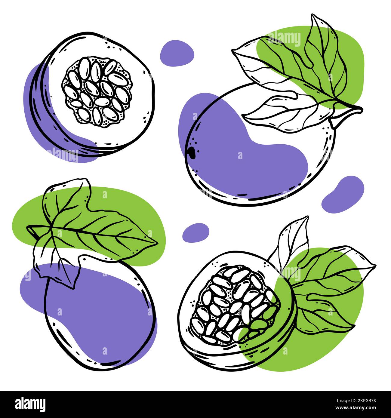 PASSION FRUIT Delicious Dilicacy Whole And Slices With Leaves For ...