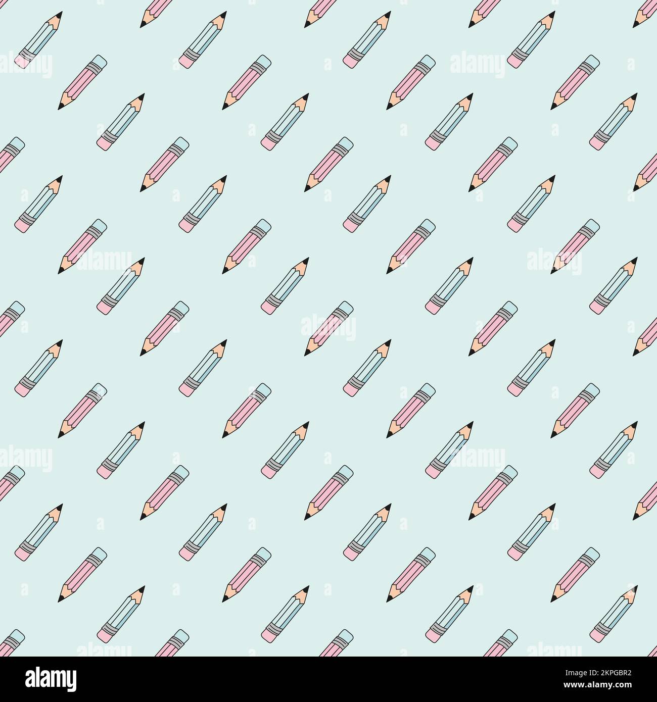 Pencils education school teacher class attribute on light blue