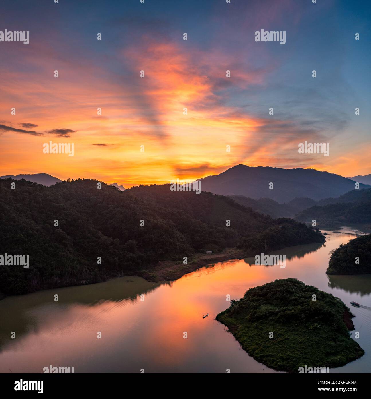 Ba Be National Park,Vietnam is the largest lake in mountains in Bac Kan