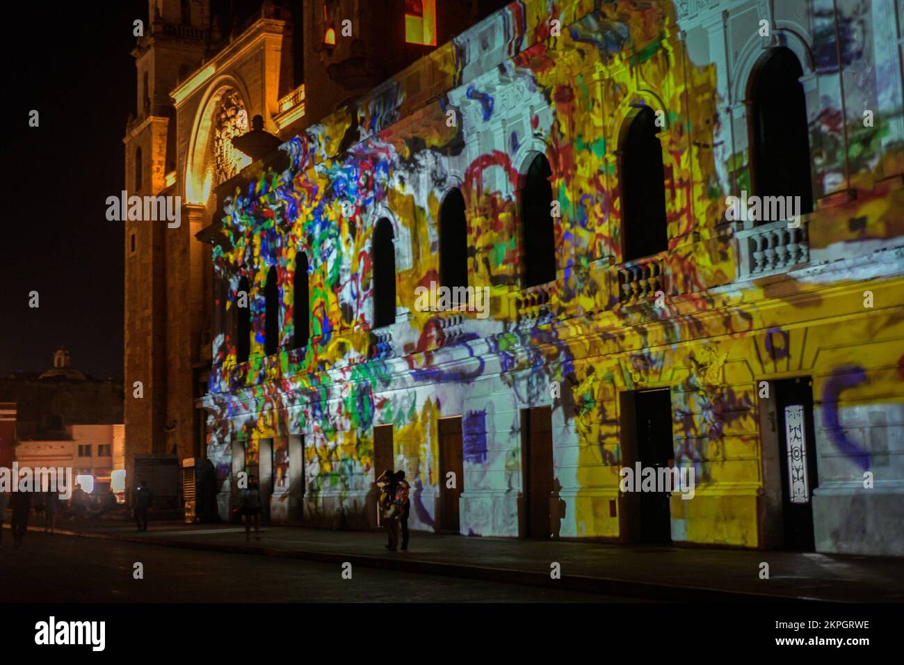 Video mapping on buildings hi res - Merida Mexico 24th Nov 2022 November 24 2022 Merida Mexico Light Projection On One Of The Buildings Of The Historic Center Of Merida Called The Fortuitous By Gabriel Ramirez People Enjoy The Lights Show Held In Mrida From November 24 To November 27 International Lights Festival Has 24 Art Works Such As Video Mapping Projections Light Figures Architectural Lighting Installations Among Others Of International Artists On November 25 2022 In Merida Mexico Photo By Mariana Gutierrez Eyepix Groupsipa Usa Credit Sipa Usaalamy Live News 2KPGRWE